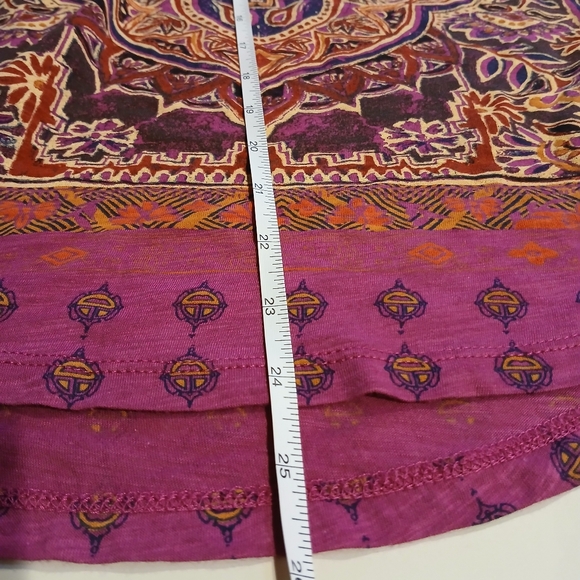 🌎Lucky Brand Persian Carpet Tee: Purple Potion  💜 Sz Small🌎 - Picture 5 of 16